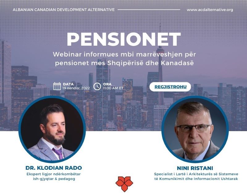 ACDA\ Webinar Informativ me temë: Marrëveshja e Pensioneve Kanada-Shqipëri