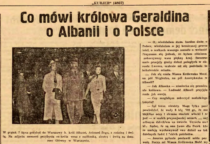 INTERVISTA (1939) / Mbretëresha Geraldinë: Populli i Shqipërisë më pranoi si të tijën!