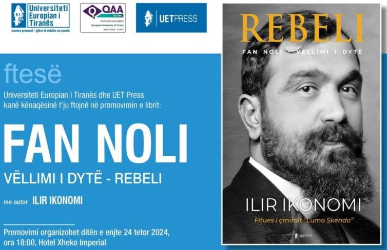 Ilir Ikonomi/ “Rebeli” libri i dytë në serinë e biografisë së Fan Nolit promovohet në Tiranë