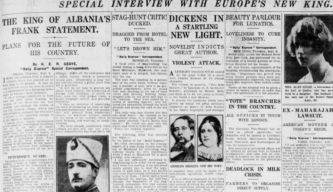 1928/ Intervista e vetme dhënë për median evropiane nga Ahmet Zogu: “Preferoj të flas për vendin tim sesa për veten…”