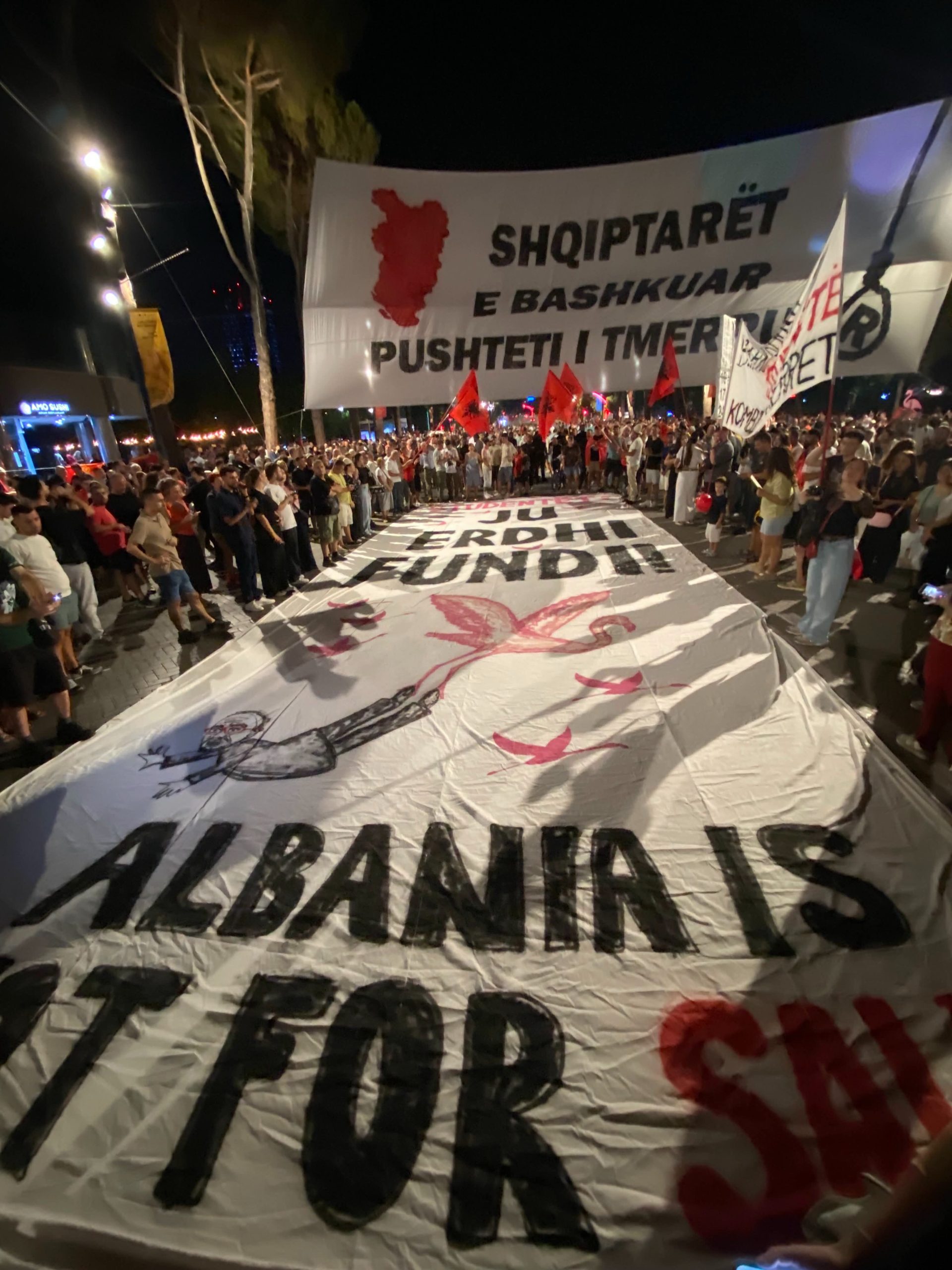 Dita 105/ Protestë masive në Tiranë, diaspora nga Britania dhe Europa i bashkohet